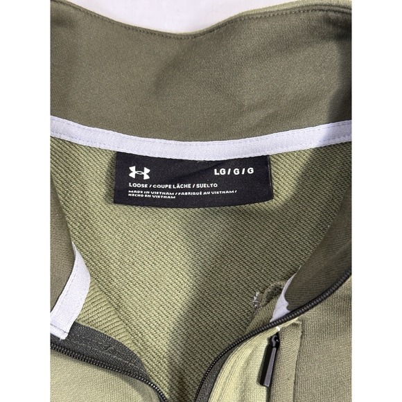Texas Tech Red Raiders Men's Olive Green 1/4 Zip Pullover Under Armour L Freedom - Picture 6 of 7
